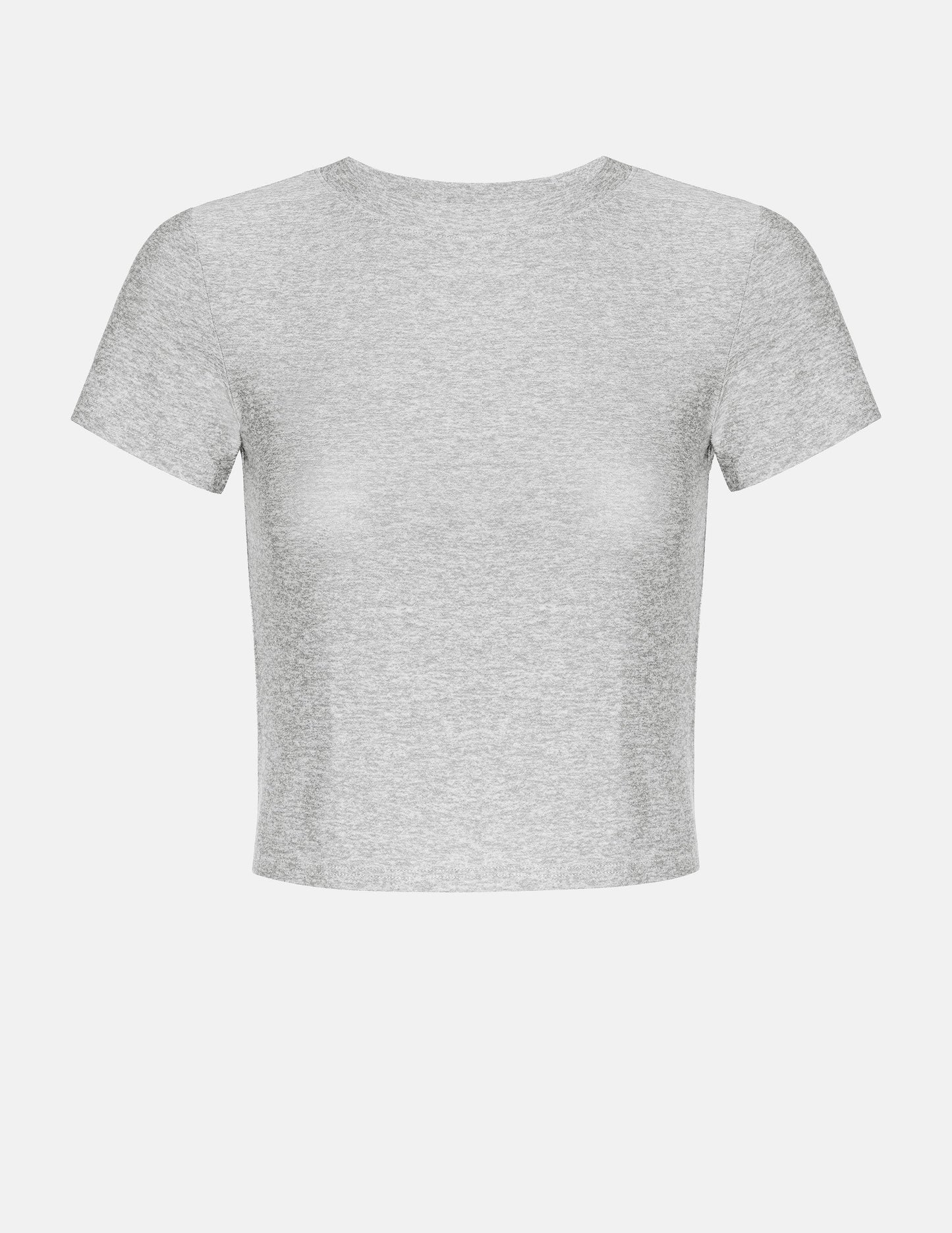 grey short sleeve baby tee.