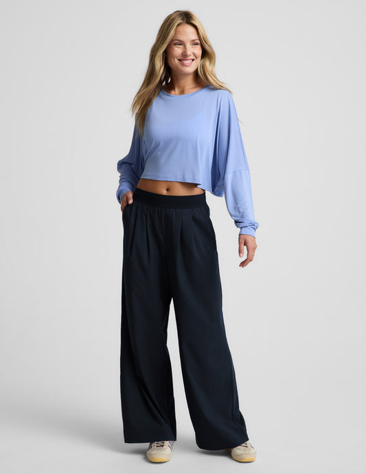 Studio Luxe Cropped Long Sleeve Tee