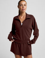 Luxe Sandwash Half Zip Pullover