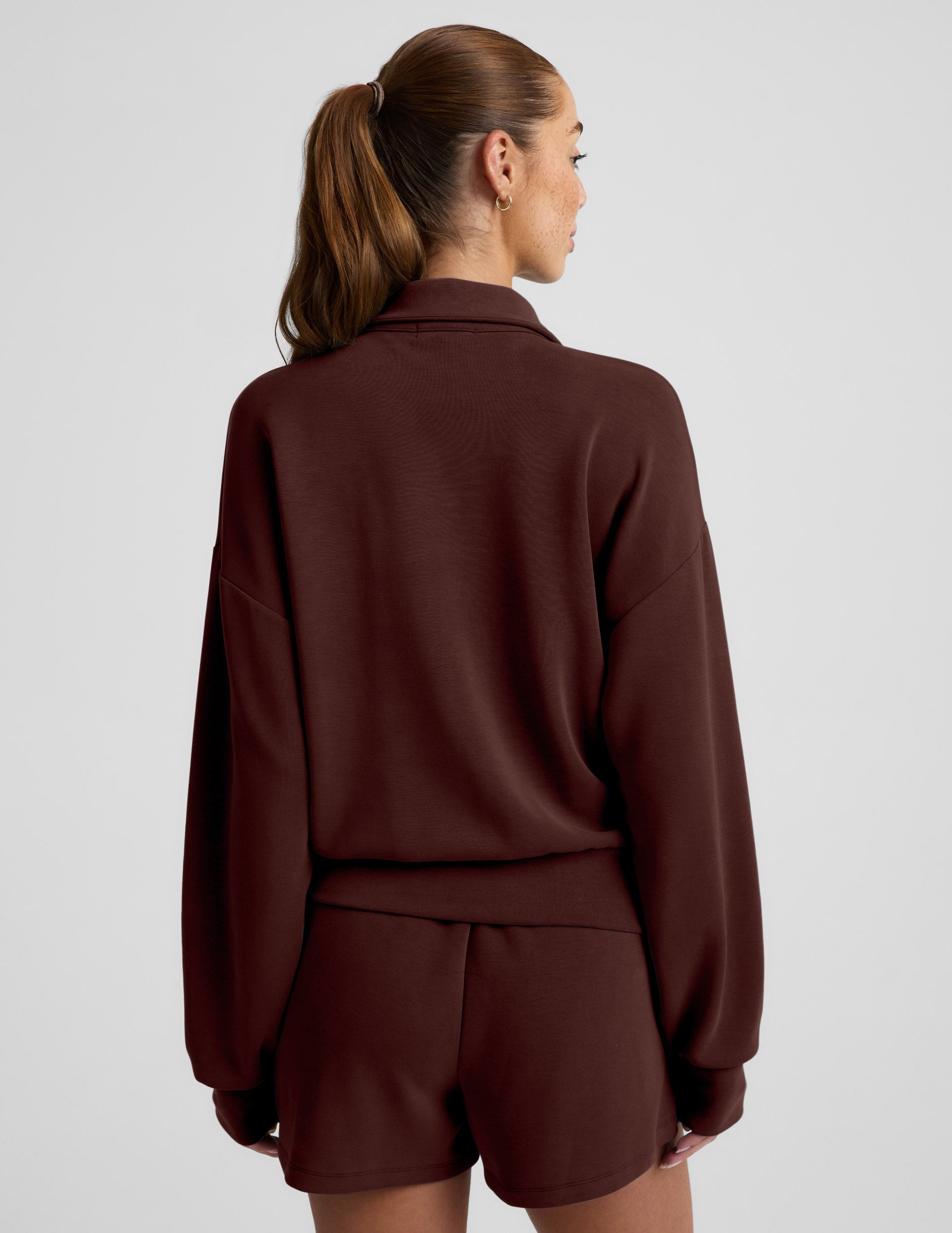Luxe Sandwash Half Zip Pullover