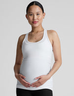 white maternity tank top
