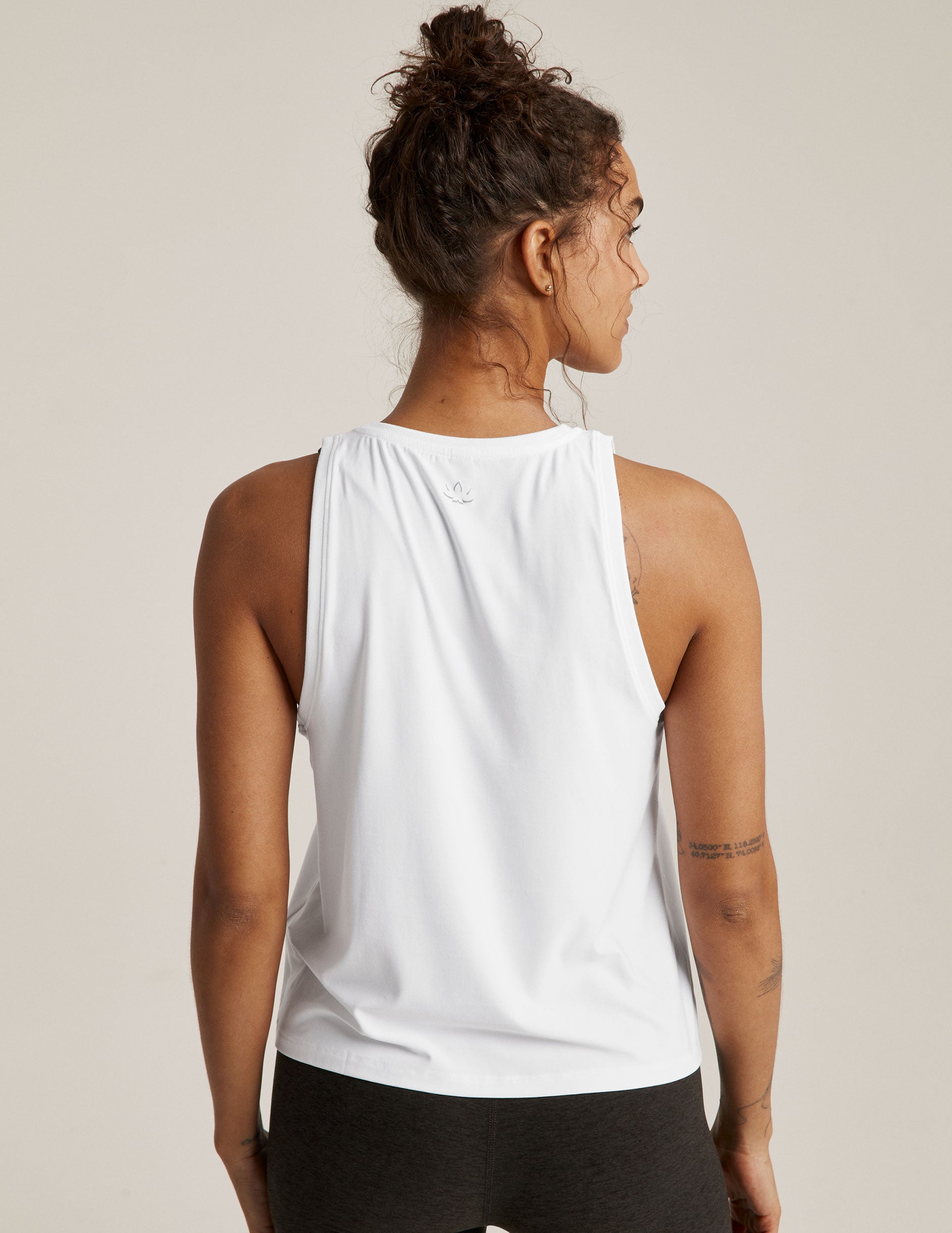 white tank top