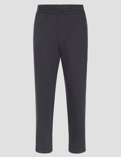 LuxeFleece Men's Straight Leg Pant in dark gray with an elastic waistband and relaxed, straight-cut legs.