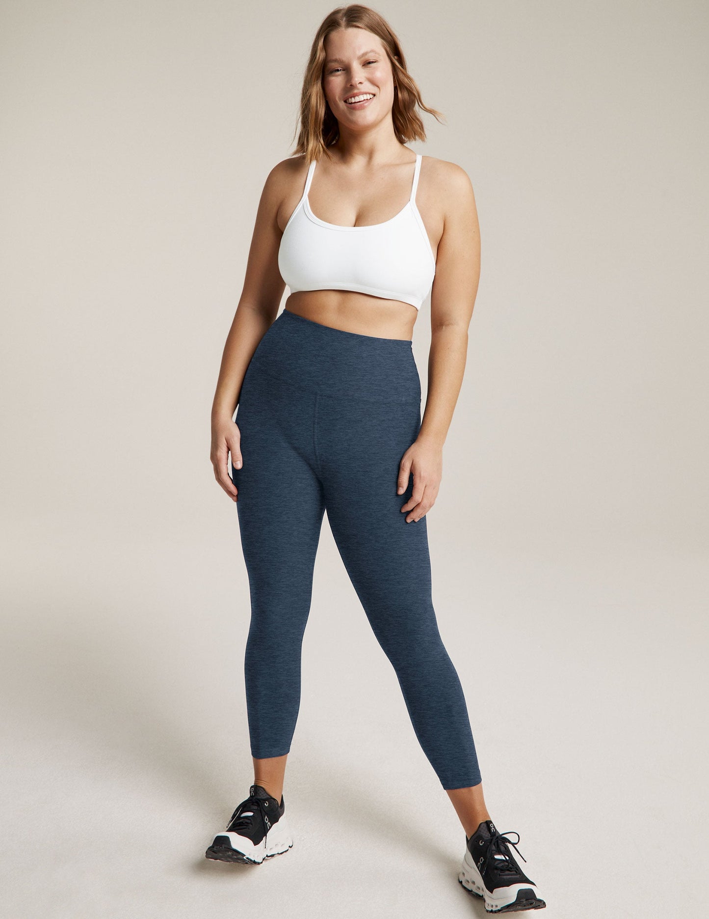 blue capri midi legging