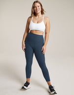 blue capri midi legging