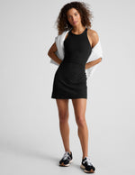 black high neck racerback dress
