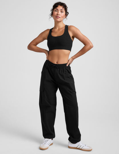 black long line racerback bra.
